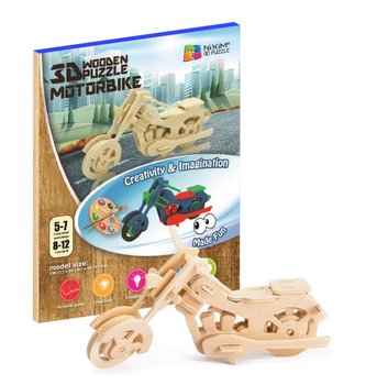 NiXiM Drevené 3D puzzle - Motorka