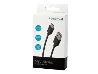 Kábel FOREVER USB/USB C-TYPE 1m čierny