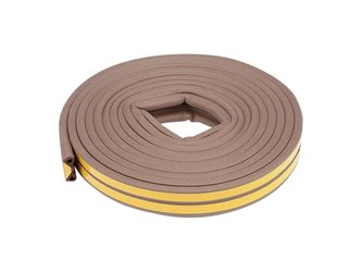 Tesnenie do okien a dverí samolepiace 9x5,5mm TYP P hnedé 6m