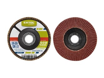 Kotouč lamelový šikmý korundový, P80, 125mm, KORUND, EXTOL CRAFT 260028