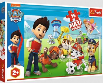 Puzzle 15 maxi Funny Paw Patrol TREFL
