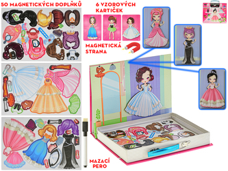 Tabulka magnetický kufřík ""Šaty"" v sáčku