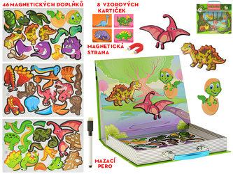 Tabulka magnetický kufřík ""Malý dinosaurus"" v sáčku