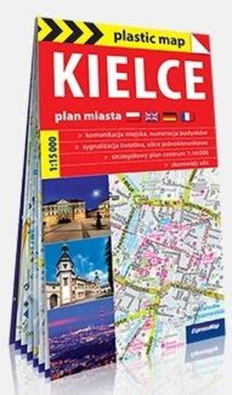 Plastic map Kielce 1:15 000 mapa turystyczna