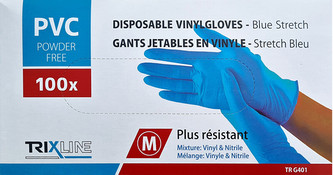 Pharma Activ Rukavice nitril/vinyl modré bez pudru M jedn. 100 ks Pharma Activ Rukavice nitril/vinyl modré bez pudru M jedn. 100 ks