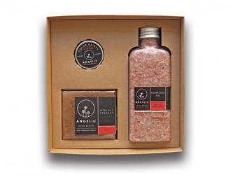 Angelic Dárková krabička Angelic koupelová sůl Růžové pohlazení