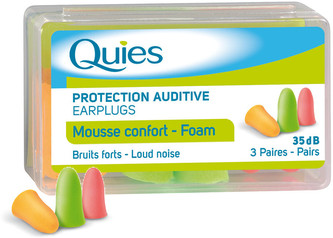 QUIES QUIES Pěnové chrániče sluchu (3 páry)