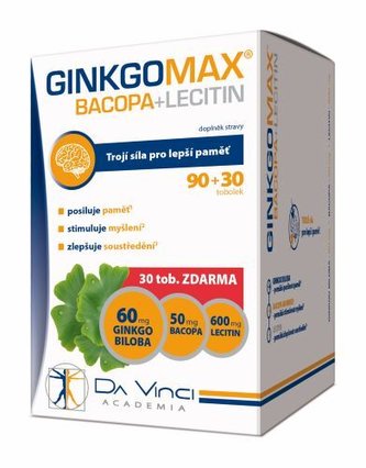 Simply You GinkgoMAX + Bacopa + Lecitín DaVinciAcademia 90+30 kapsúl