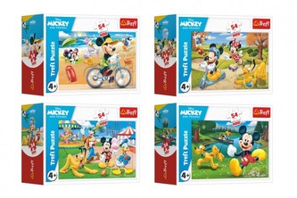 Minipuzzle 54 dielikov Mickey Mouse Disney/ Deň s priateľmi, 4 rôzne druhy na výber - cena za 1 KS