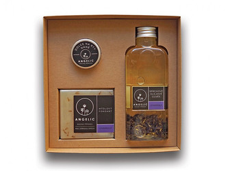 Angelic Dárková krabička Angelic sprchové olejové cuveé Levandule