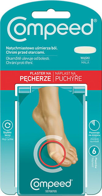 QUIES COMPEED Náplast na puchýře malá 6 ks QUIES COMPEED Náplast na puchýře malá 6 ks