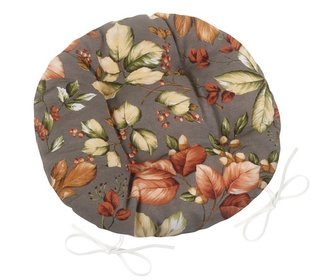 Sedák EMA kulatý prošívaný - listí - průměr 40 cm