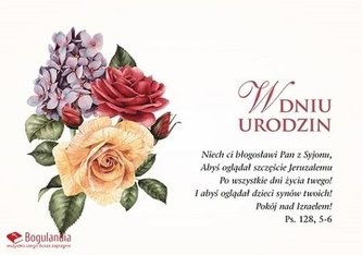 Kartka Urodziny - Niech ci błogosławi Pan z Syjonu