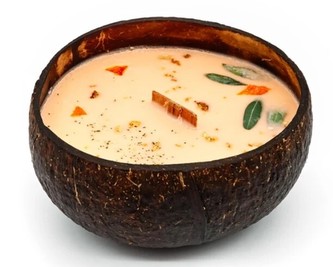 Tropikalia Svíčka v kokosu - vůně Pomeranč & mandrarinka