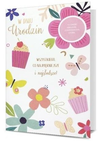 Karnet B6 Urodziny (wymienne cyf.) HM-200-1897