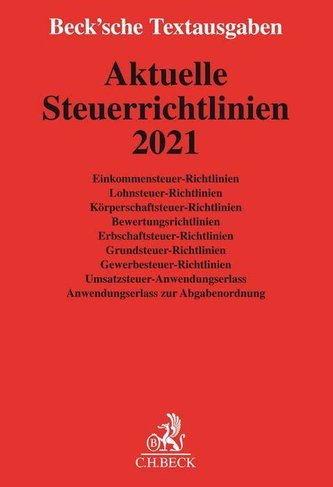 Aktuelle Steuerrichtlinien 2021