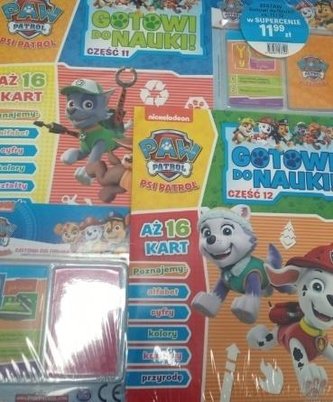 Zestaw Psi patrol Gotowi do nauki cz.11-12 + karty