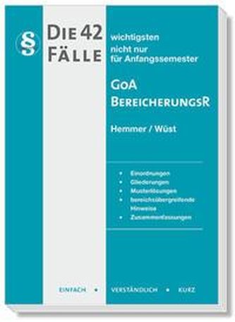 Die 42 wichtigste Fälle zur GoA und zum Bereicherungsrecht
