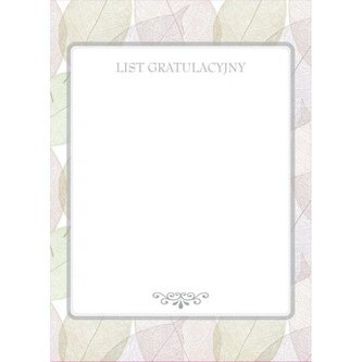 Dyplom okolicznościowy A4/20ark. List gratulacyjny