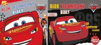 Blok techniczny A4/10K biały Cars