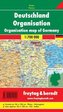 Freytag & Berndt Poster Deutschland, Organisation, ohne Metallstäbe. Organisation map of Germany