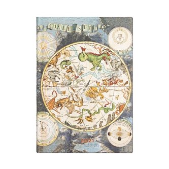 Diář Paperblanks CELESTIAL PLANISPHERE 2021 Midi Horizontal No Closure
