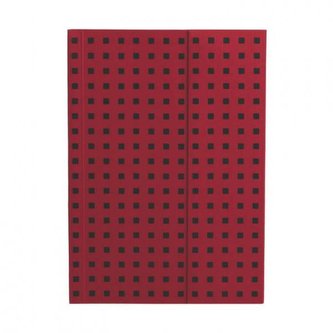 Zápisník Paper-Oh Quadro Red on Black B6 nelinkovaný