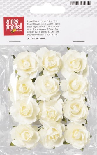Knorr Prandell Papierové kvety - krémové 12 ks