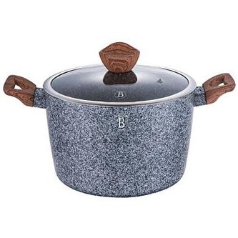 Hrnec Berlingerhaus BH-1206 Forest Line s mramorovým povrchem a poklicí 20 cm