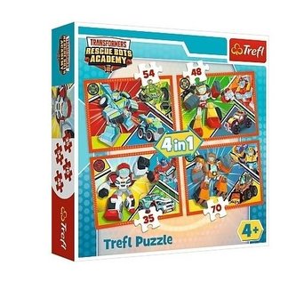 Puzzle 4w1 Akademia Transformersów TREFL