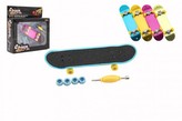 Skateboard prstový skrutkovací plast 9cm s doplnkami, farebné varianty