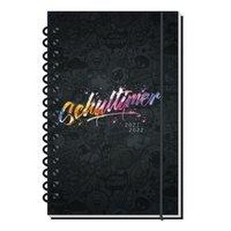 Trötsch Schülerkalender Flexi Spiralbindung Black 2021/2022