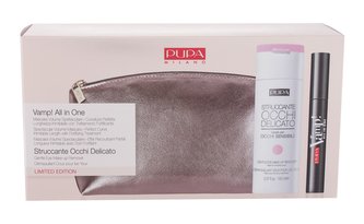 Pupa Vamp! řasenka Vamp! Explosive Lashes 12 ml + odličovač očí Struccante Occhi Delicato Gentle Eye Make-Up Remover 150 ml + kosmetická taštička