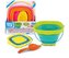 Składane wiaderko silikonowe z łopatką mix Edu&Fun;