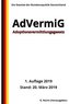 Adoptionsvermittlungsgesetz - Advermig, 1. Auflage 2019