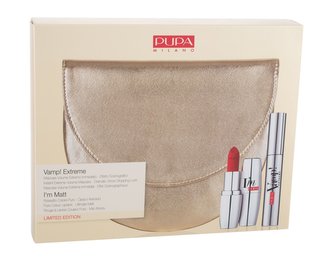Pupa Vamp! řasenka Vamp! Extreme 12 ml + rtěnka I´m Matt Pure Colour Lipstick 3,5 g 070 + psaníčko