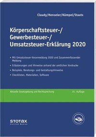 Körperschaftsteuer-, Gewerbesteuer-, Umsatzsteuer-Erklärung 2020