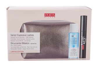 Pupa Vamp! řasenka Vamp! Explosive Lashes 12 ml + odličovací přípravek Struccante Bifasico Two-Phase Make-Up Remover 50 ml + kosmetická taštička