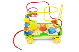 Drewniany wózek sorter do ciągnięcia