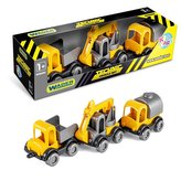Auto stavební Kid Cars 3ks plast 10cm v krabičce 30x8x10cm 12m+ Wader