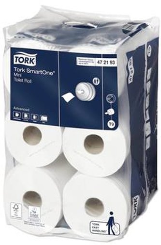 Toaletný papier Tork Advanced SmartOne Mini T9, 2 vrstvy, 12ks, 112m