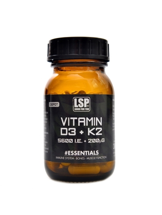 LSP nutrition - Vitamin D3 5600 IU / K2 200mcg 60 vege kapslí