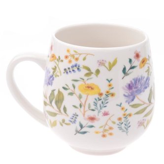 Porcelánový buclák - s lučním kvítím 530 ml