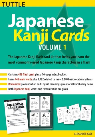 Japanese Kanji Cards Kit Volume 1: Learn 448 Japanese Characters Including Pronunciation, Sample Sentences & Related Compound Wo