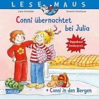 LESEMAUS 207: \"Conni übernachtet bei Julia\" + \"Conni in den Bergen\" Conni Doppelband