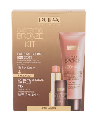 Pupa Extreme Bronze make-up Extreme Bronze Foundation SPF20 50 ml + balzám na rty Extreme Bronze Lip Balm SPF15 4 ml