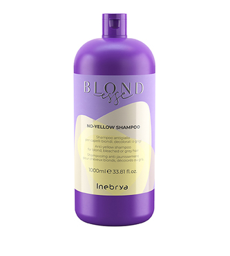 Inebrya BLONDESSE No-Yellow šampon proti žlutým odleskům na blond, odbarvené nebo šedé vlasy 1000ml Inebrya BLONDESSE No-Yellow šampon proti žlutým odleskům na blond, odbarvené nebo šedé vlasy 1000ml