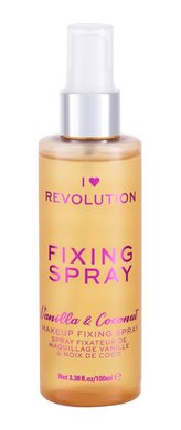 Makeup Revolution London I Heart Revolution Fixátor makeupu Fixing Spray 100 ml Vanilla & Coconut pro ženy