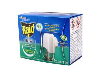 RAID elektrický odpařovač - s tekutou náplní s eukalyptovým olejem 45 nocí 27ml