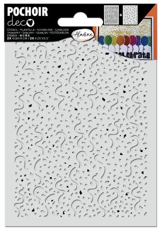 Aladine Šablona duo 10,8 x 14 cm - Hvězdy a konfety